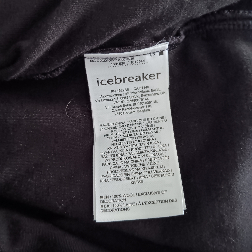 ICEBREAKER X GOLDWIN Black Pullover Hoodie L - Picture 6 of 8